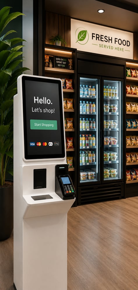 Micro-market kiosk in office break room