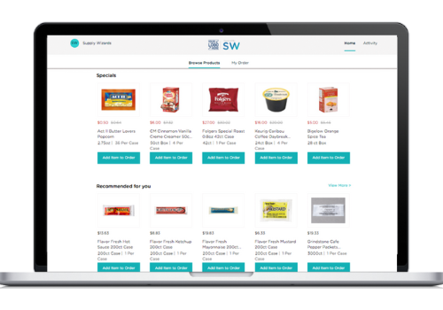 Vending Group online pantry ordering portal