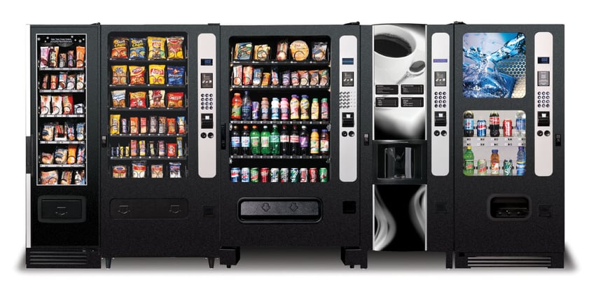 Full service snack vending machines