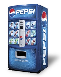 Pepsi vending machine installed at a workplace